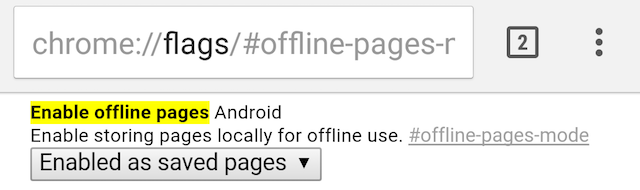 króm-flags-android-offline lapok engedélyezése