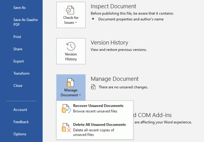 A Microsoft Office 2019 elmenti a nem mentett dokumentumokat