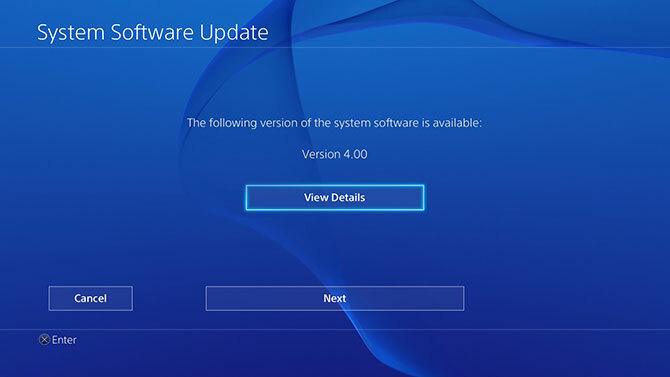 A PlayStation 4 Firmware 4.0 frissítése