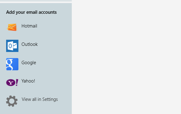 E-mail fiókok hozzáadása a Windows 8 Mail App alkalmazáshoz
