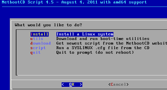 NetbootCD: Telepítse az Ubuntu, Fedora, Debian és még egy CD-t [Linux] netbootcd start