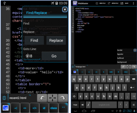 Igen, kódolhat útközben: 7 legjobb HTML-szerkesztő az Android WebMaster HTML Editor Lite 607x500 verziójához