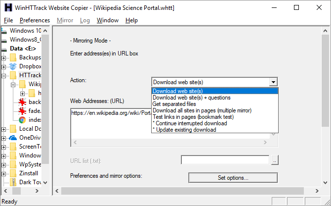 Mentsen és menthessen webhelyeket offline olvasáshoz a HTTrack segítségével. HTTrack 02 670x416