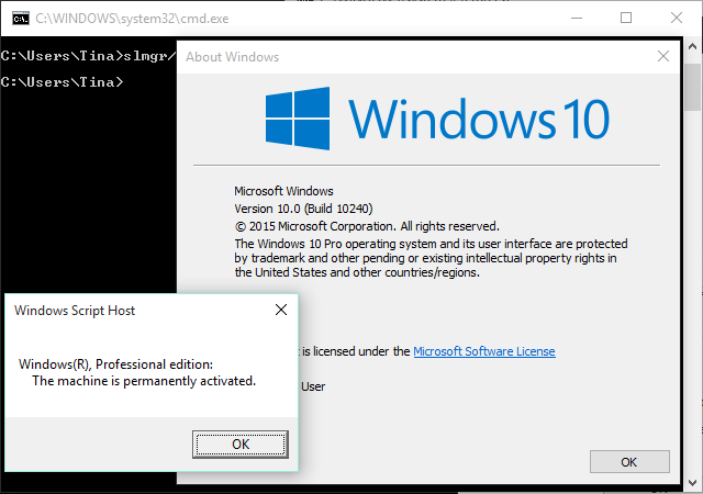 Windows 10 Build 10240 licenc