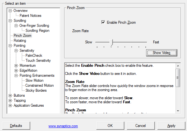 Az érintőpadon a Windows 7 található