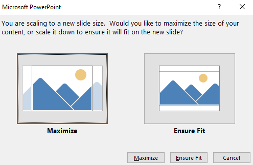 Hogyan változtassuk meg a diák méretét a PowerPoint powerpoint méretében