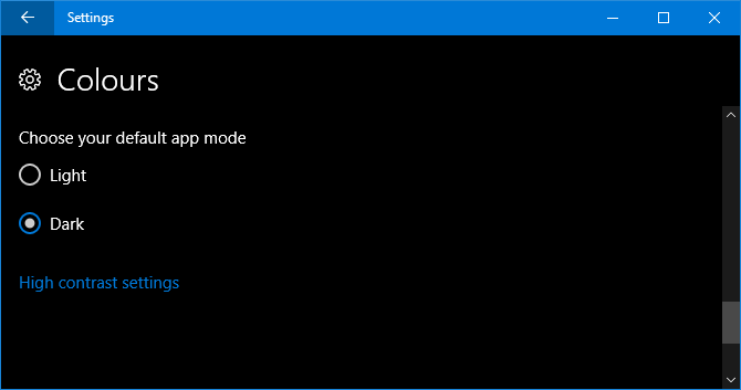 Windows 10 sötét mód