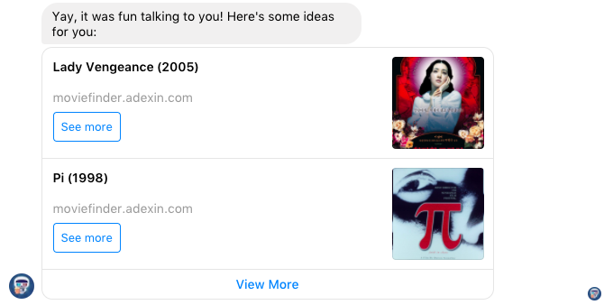 facebook messenger bot film kereső