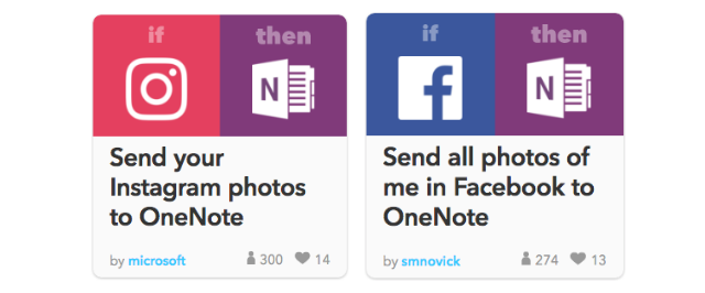 Társadalmi integráció OneNote az IFTTT funkciós példával