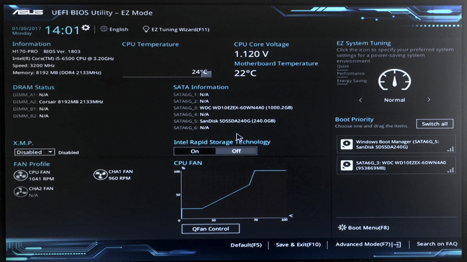 Hogyan készítsünk saját számítógépet asus uefi bios