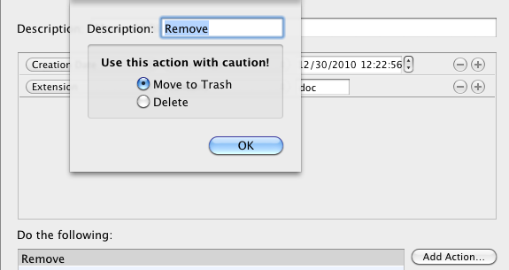 Fájlok áthelyezése, másolása, megnyitása és eltávolítása a File Sorter [Mac] movetotrash programmal