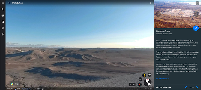 Google Tour Mars a Földön