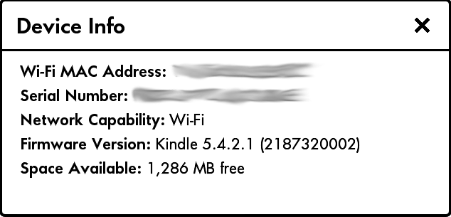 Kindle-settings-eszköz-info