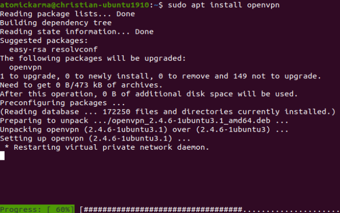 Hogyan telepítsünk VPN-klienst az Ubuntu Linux vpnp linux vpn openvpn telepítésére