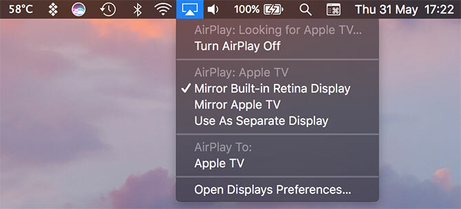 AirPlay Mac rendszeren