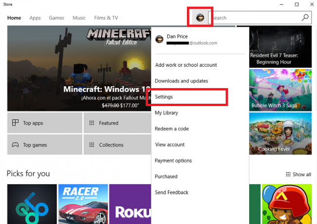 beállítások tárolása offline Windows 10