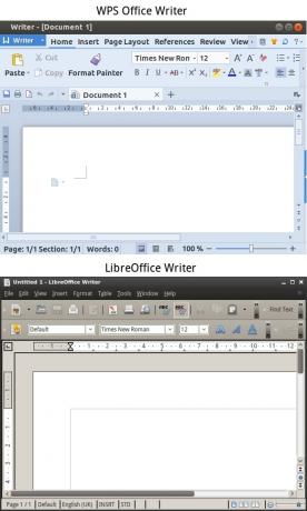 WPS-Office-író ​​vs LibreOffice Writer-