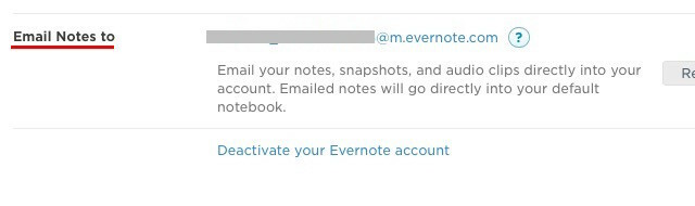 Evernote-email-id