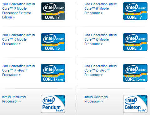 Intel processzorok
