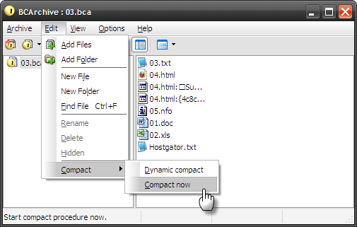 BCArchive - Gyorsan hozzon létre tömörített fájlokat vaspeléssel jelölt titkosítással. BCArchive04
