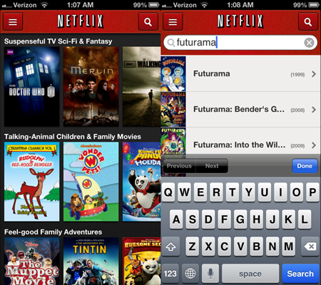 netflix iPhone-hoz