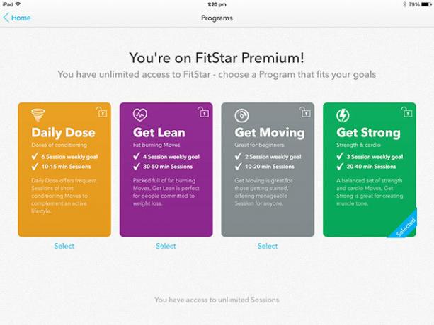 Felejtsd el az edzőtermet, hogy a Fitstar illeszkedjen az Ön iPad vagy iPhone programjaihoz