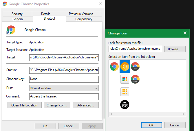 Windows Change Program ikon