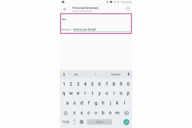 A gboard tippek gyorsabban íródnak be