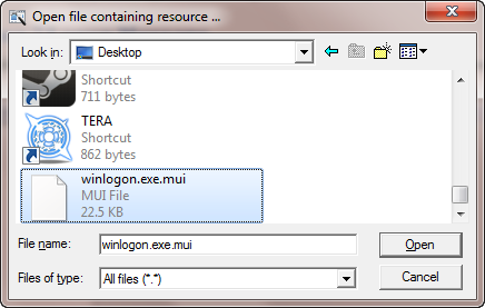 Csípjen meg egy fájlt a Resource Hacker segítségével