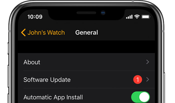 Apple Watch frissítés