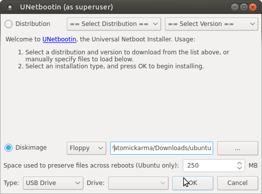 Tartsa magán hordozható Ubuntu telepítést, bárhová is megy, a muo linux live usb unetbootin fájlt