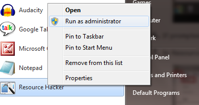 Futtassa rendszergazdaként a Windows 7 rendszerben