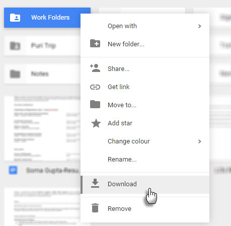 Töltse le a Google Drive mappát