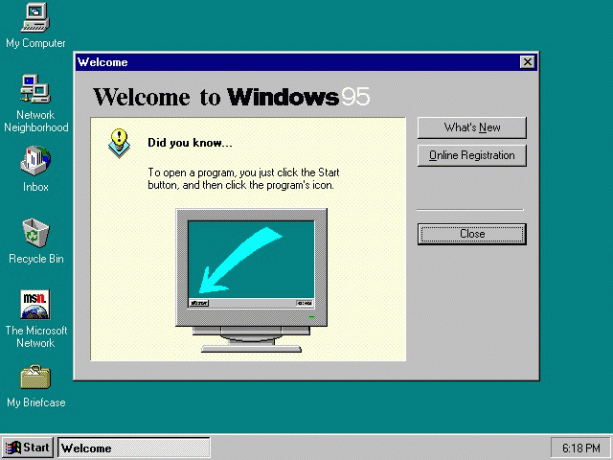 Windows 95 Desktop