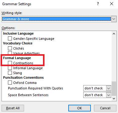 Hogyan állíthatjuk le a Microsoft Word aláhúzását a helyes szavak hibává tételekor a szó formális nyelvén