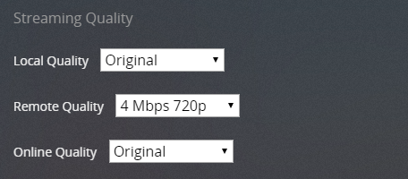 Plex streaming minőség