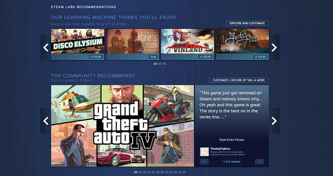 Steam játék ajánlások sorba