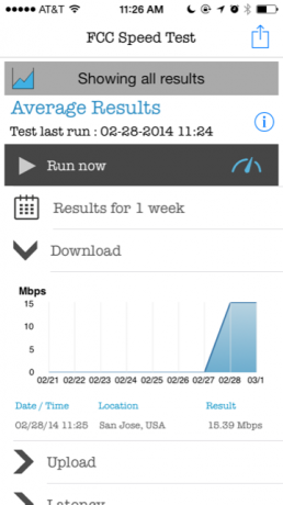 Speed Test alkalmazás
