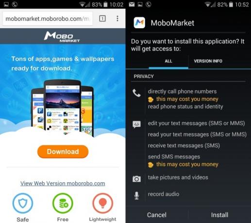 MUO-mobomarket telepíthető