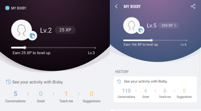 bixby android szinttel feljebb