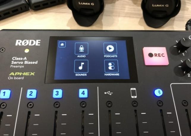 Rodecaster Pro Beállítások menü