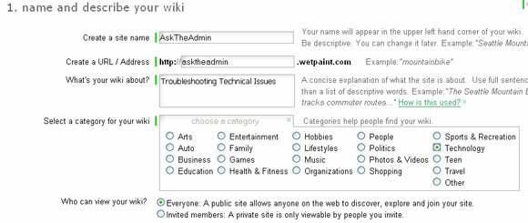 Készítsen saját Wiki webhelyet egyszerűen a WetPaint wetpaint2 segítségével