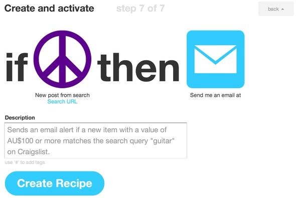 ifttt receptek