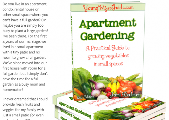 Az Apartment Gardening praktikus tanácsokat nyújt arról, hogyan lehet zöldségkertet nőni lakásban vagy kicsi helyen