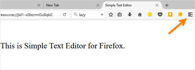 Firefox egyszerű szövegszerkesztő