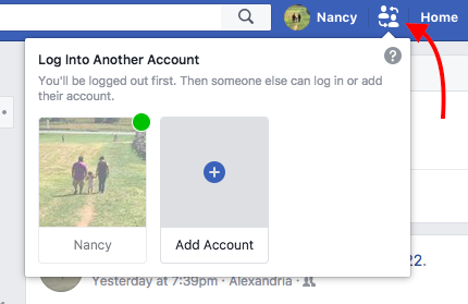 Hogyan lehet gyorsan váltani a Facebook profilok között egy számítógépen Facebook váltási fiókok 1