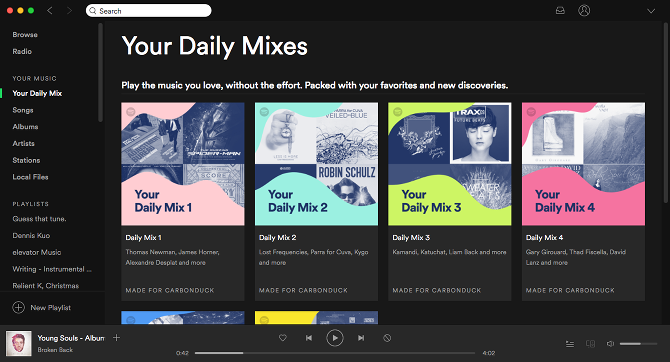 A Spotify megakadályozása a lemezterület pazarlásáért a spotify felület áttekintése