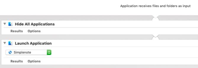 Az Automator alkalmazás elrejti a futó alkalmazásokat, és elindíthat egy új alkalmazást a Mac rendszeren