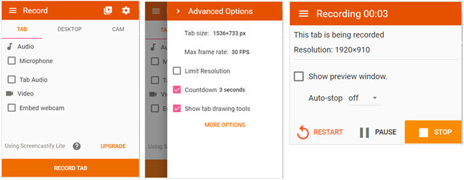 Screencastify - a Google Chrome üzleti kiterjesztése