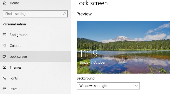 Módosítsa a bejelentkezési képernyő hátterét a Windows 10 rendszerben